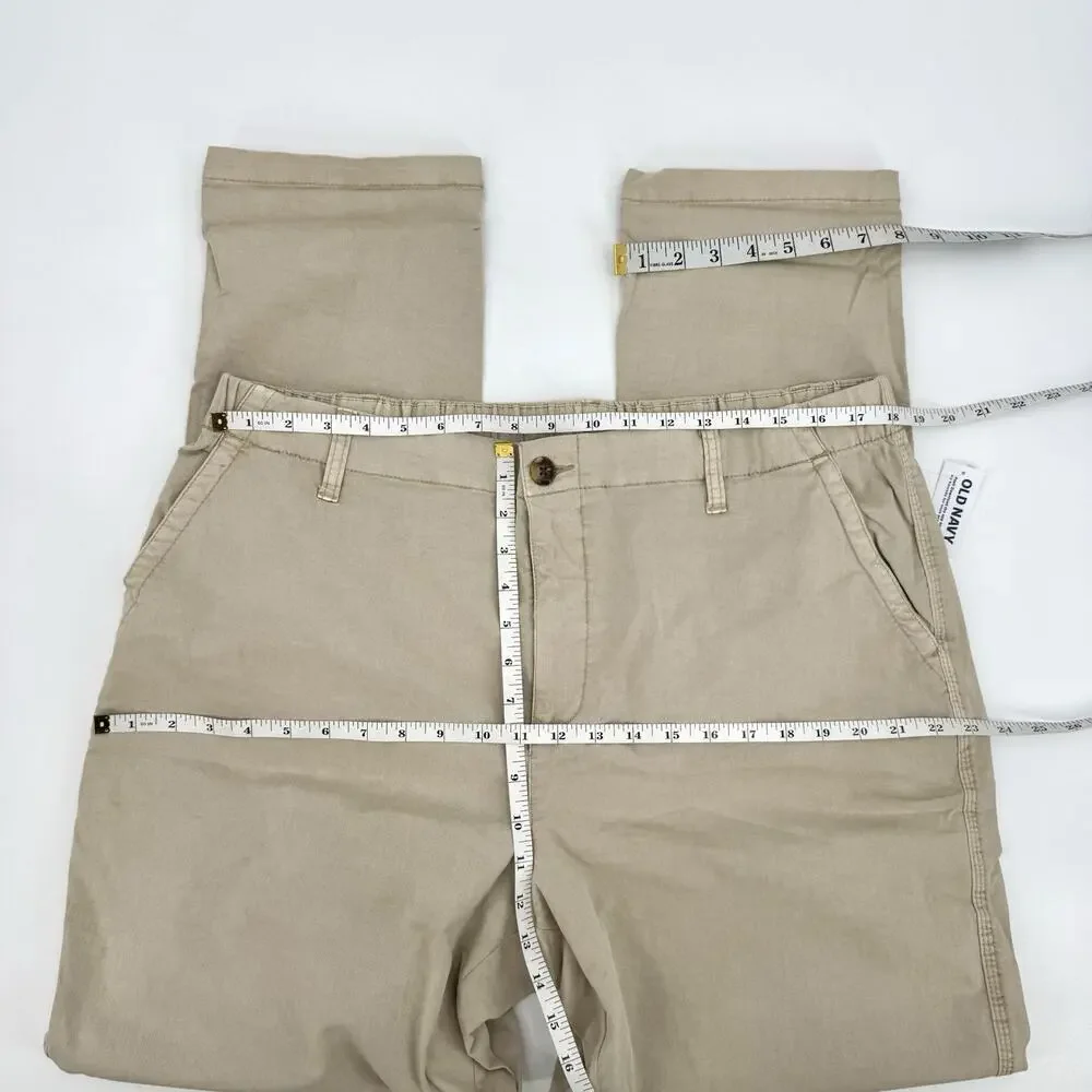 Old Navy High-Waisted OGC Chino Tapered Straight Pants A Stones Throw XL Tall